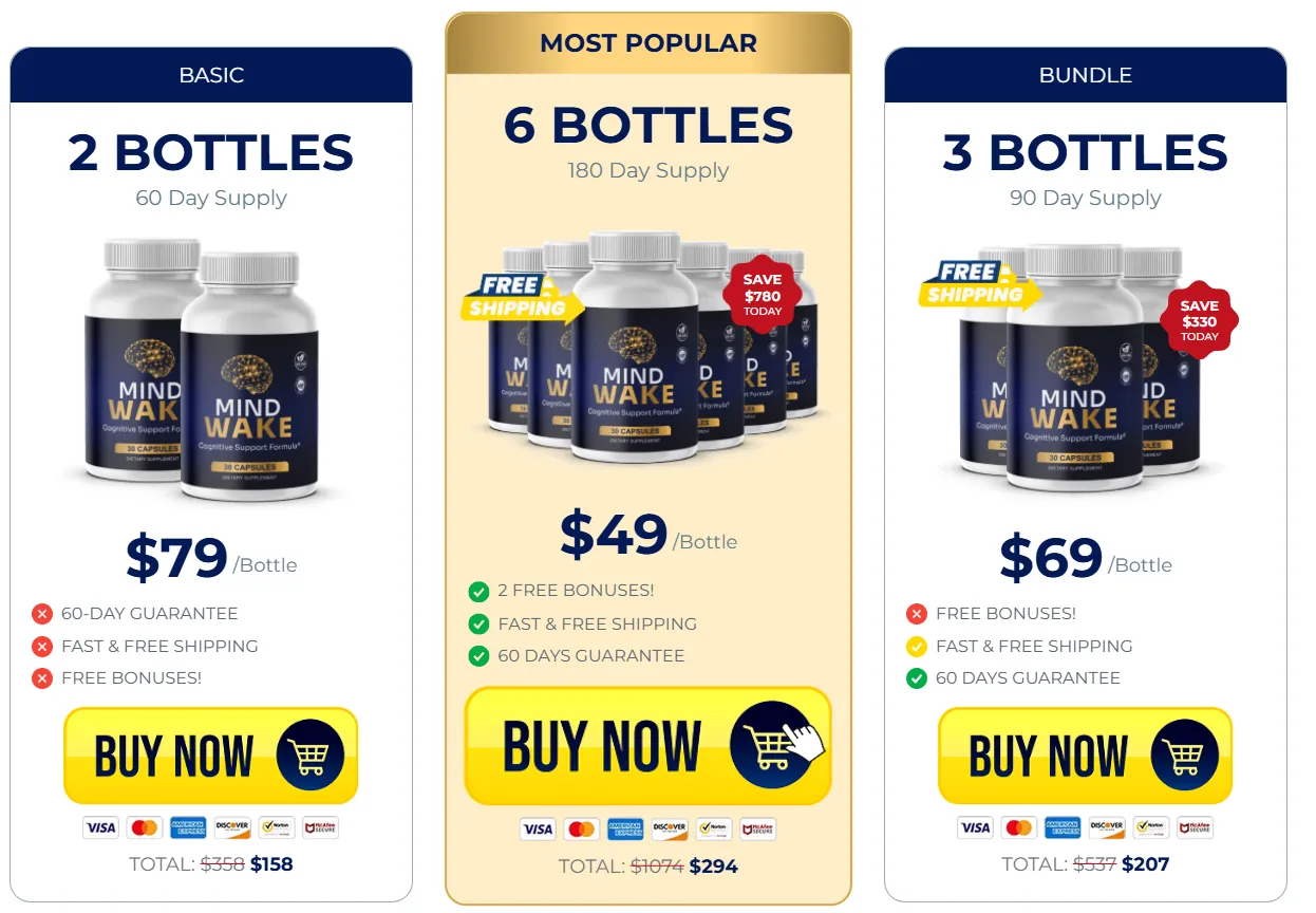 MindWake order page discount offer